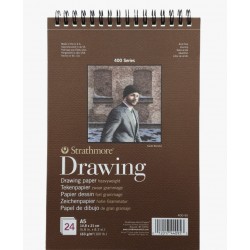 Strathmore A5 Pad Drawing (14,7X21 CM x 24 sheets) 163 g/m2 cream paper color 400 Series Heavyweight Drawing (5.8*8.3 IN)